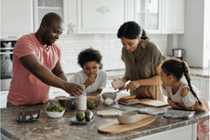 a happy and healthy family life