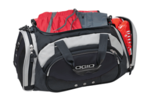 clean your gym equipment with clove oil cleaner 5 A full gym bag with sneakers and clothes. Why does my gym bag smell so bad?