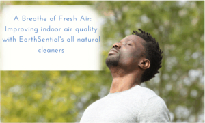 A man breathing in fresh air