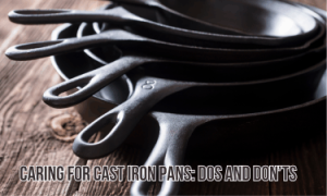 microwave cleaning: tips and tricks 3 a stack of clean cast iron pans