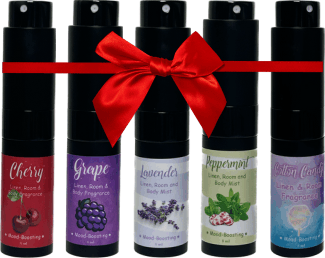 Pocket sized essential oil fragrances, a gift of 5 scents. The best perfumes for sensitive skin