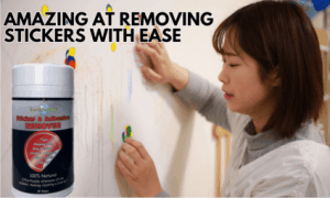 Sticker and Adhesive Remover Wipes 12 removing stickers with ease.