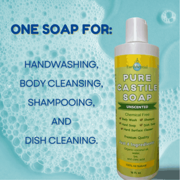 Castile-onesoap-web Earthsential Castile Soap is simply amazing. One soap for handwashing, body cleansing, shampooing, and dish cleaning