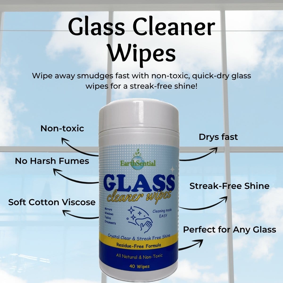 Glass Cleaner Wipes 3 glass cleaner wipes