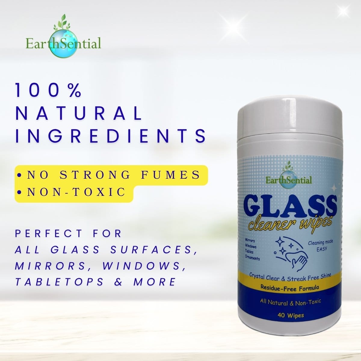 Glass Cleaner Wipes 4 glass cleaner wipes