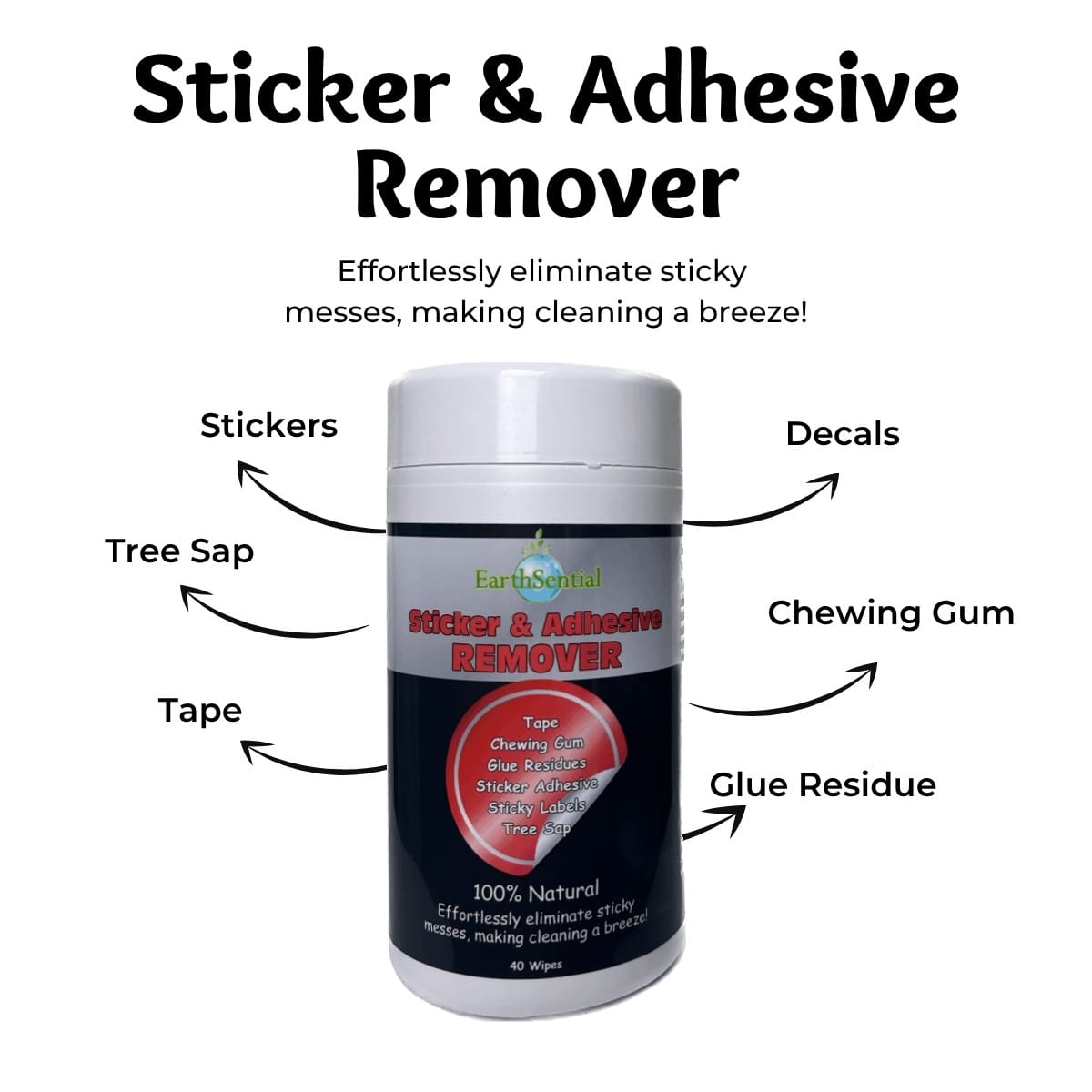 Sticker and Adhesive Remover Wipes 2 Sticker and adhesive remover wipes