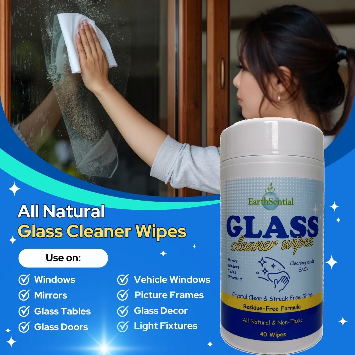 Glass Cleaner Wipes 2 glass cleaner wipes