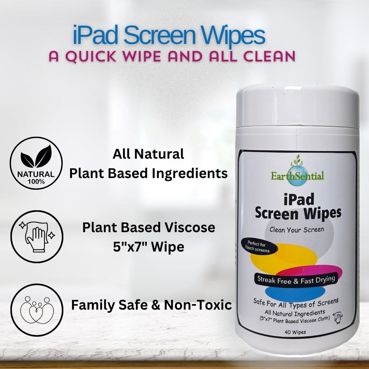iPad Screen Cleaning Wipes 5 iPad screen wipes