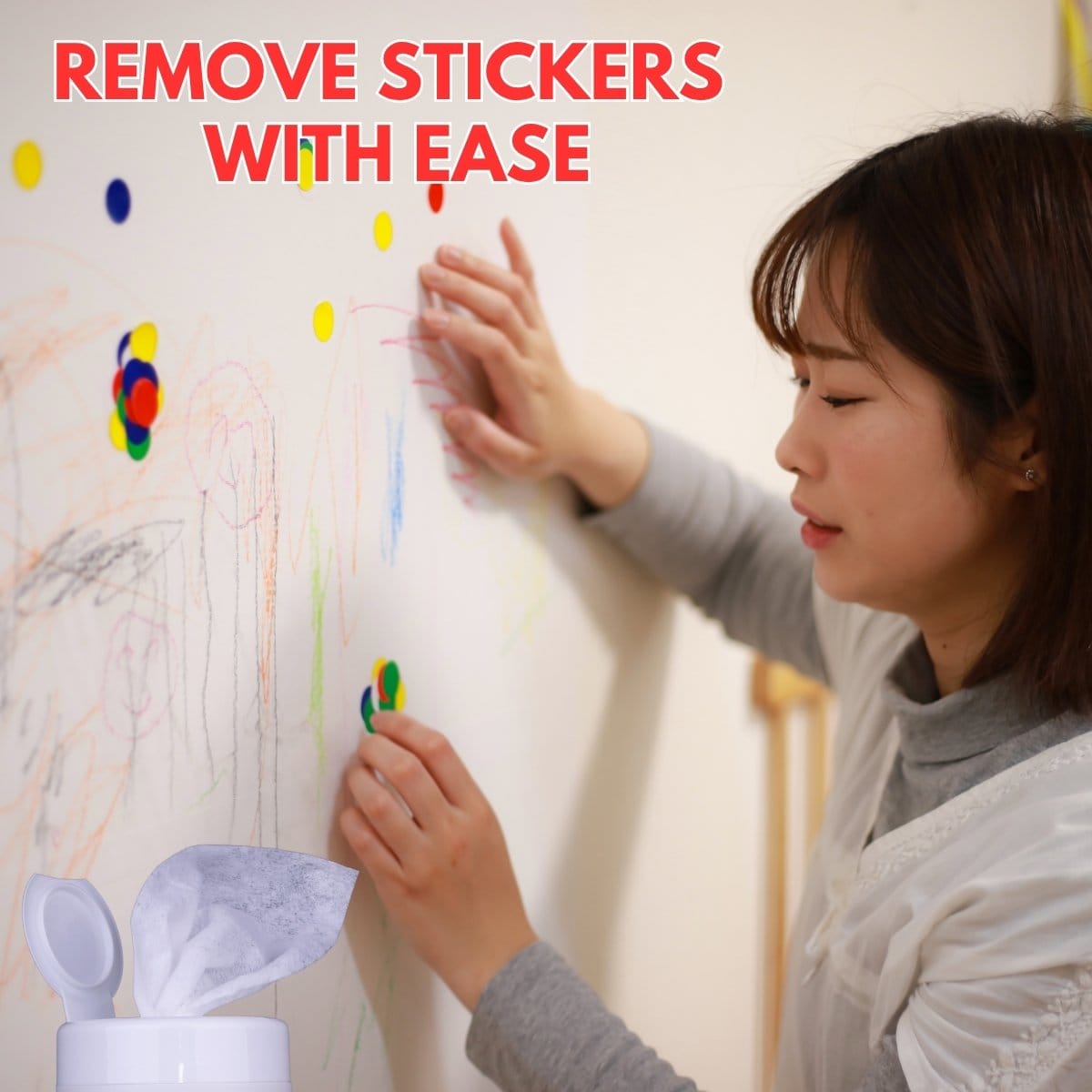 Sticker and Adhesive Remover Wipes 4 Sticker and adhesive remover wipes
